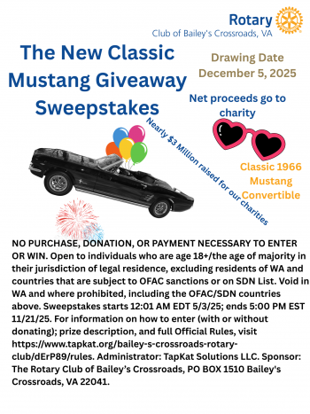 Classic Mustang Sweepstakes